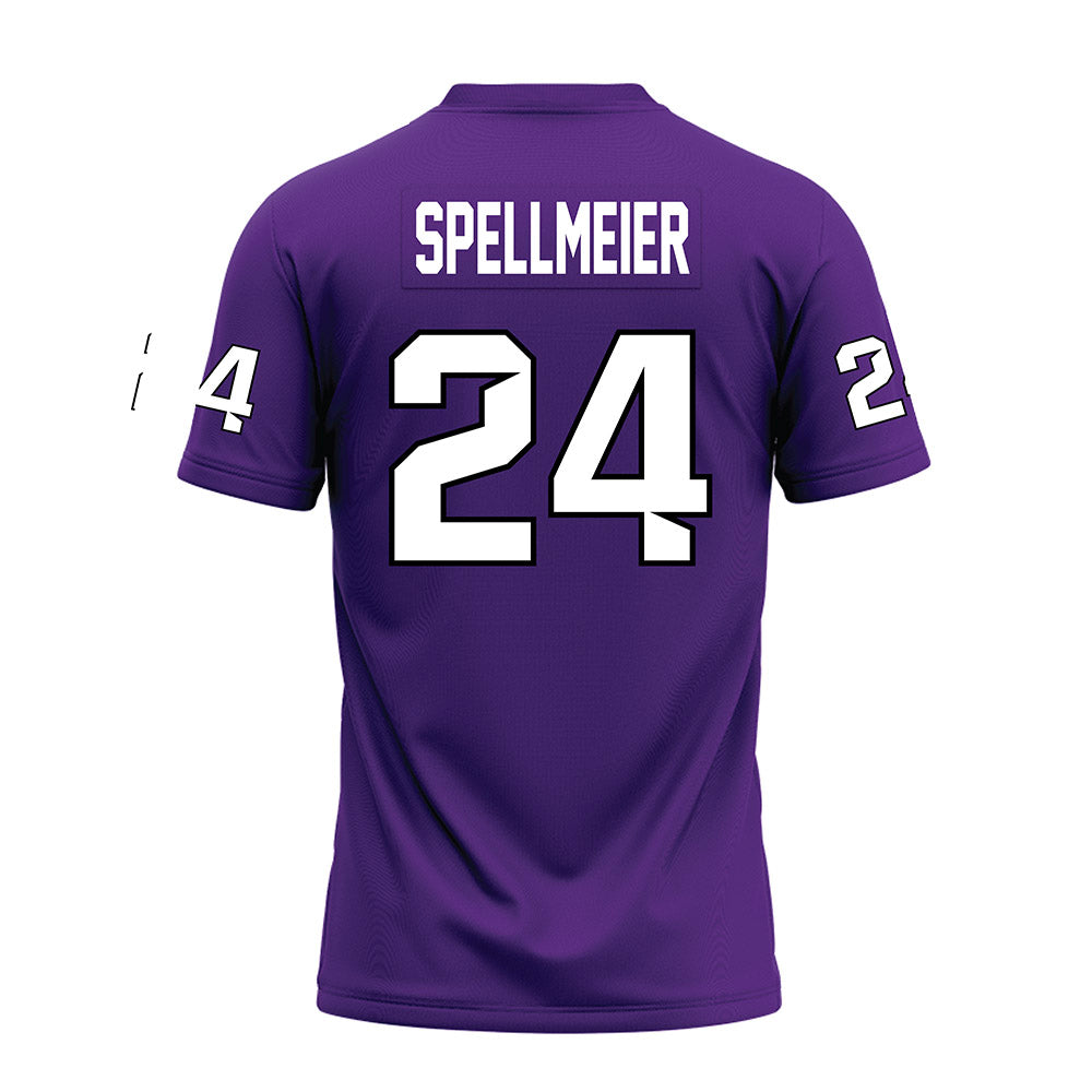 Tarleton State - NCAA Football : CJ Spellmeier - Purple Premium Football Jersey-1