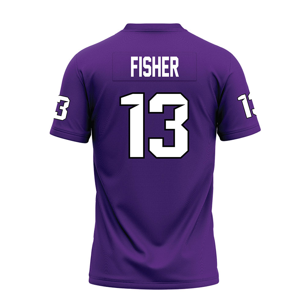 Tarleton State - NCAA Football : Marsean Fisher - Purple Premium Football Jersey-1