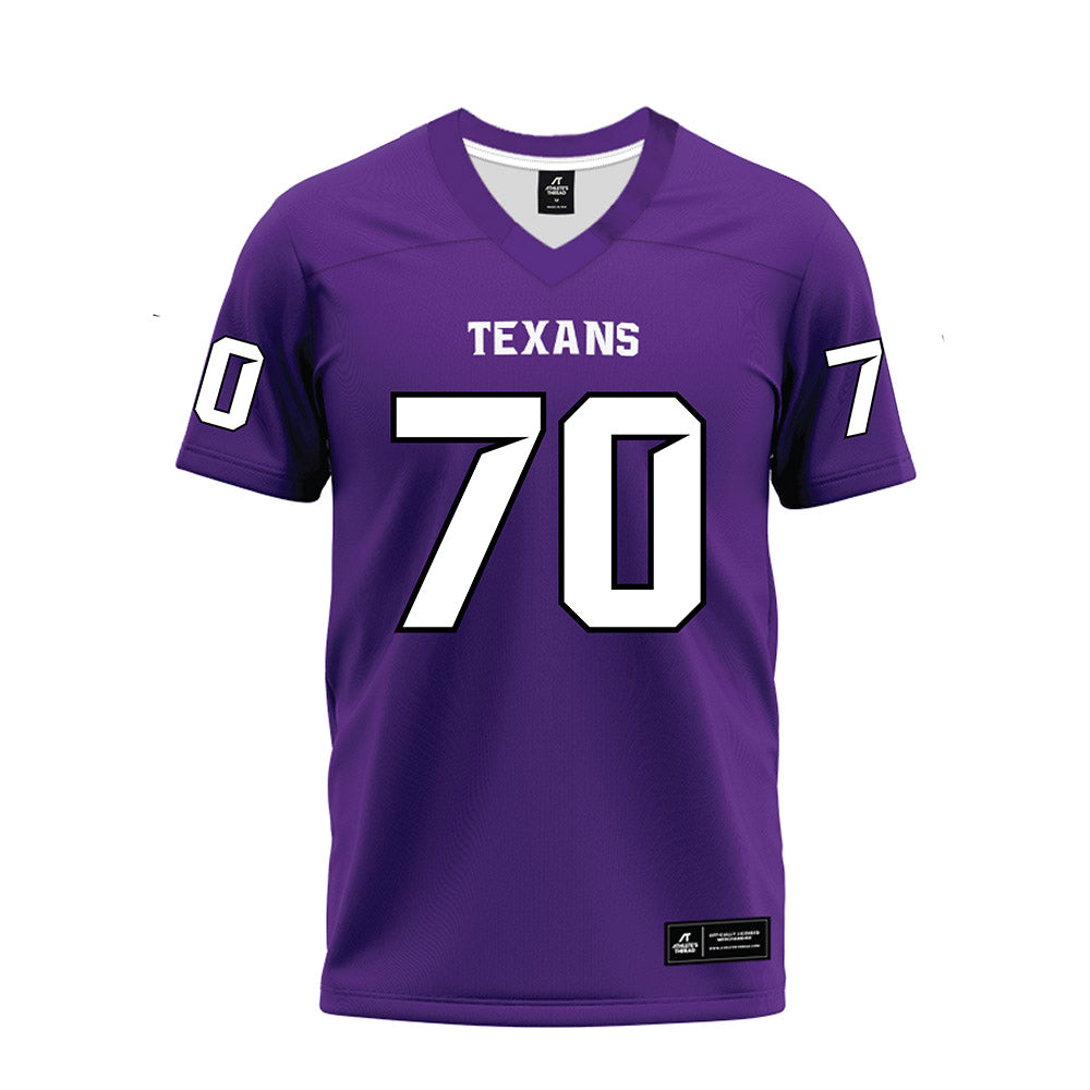 Tarleton State - NCAA Football : Antonio Heath - Purple Premium Football Jersey-0