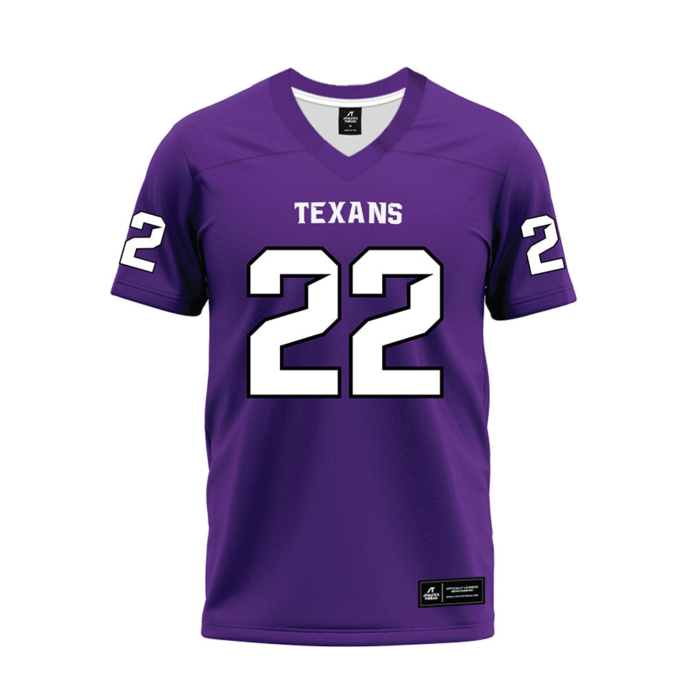 Tarleton State - NCAA Football : Miequle Brock - Purple Premium Football Jersey-0