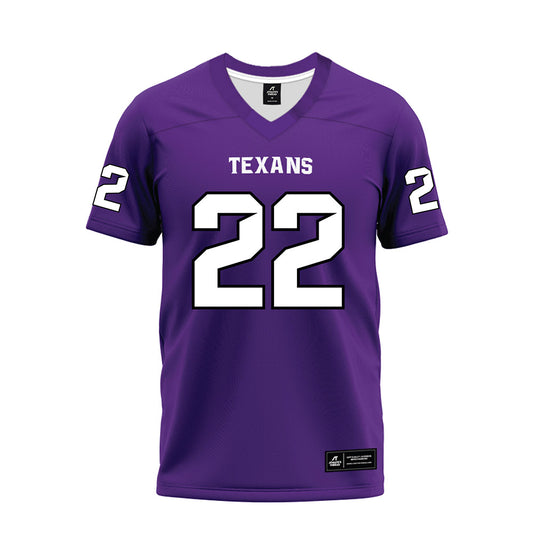 Tarleton State - NCAA Football : Miequle Brock - Purple Premium Football Jersey-0
