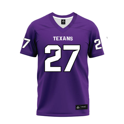 Tarleton State - NCAA Football : Kenyan Kelly - Purple Premium Football Jersey-0