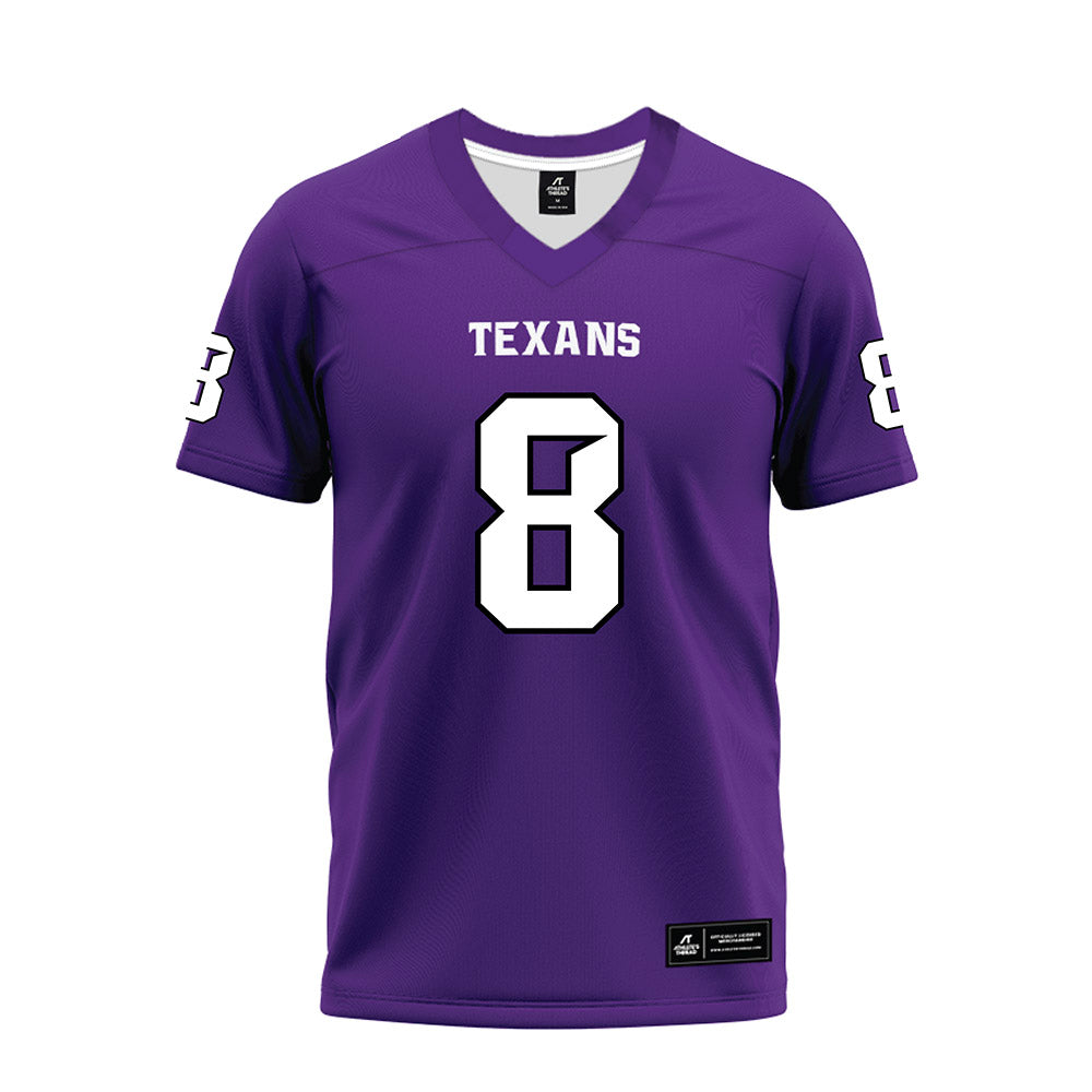 Tarleton State - NCAA Football : Braedyn Locke - Purple Premium Football Jersey-0