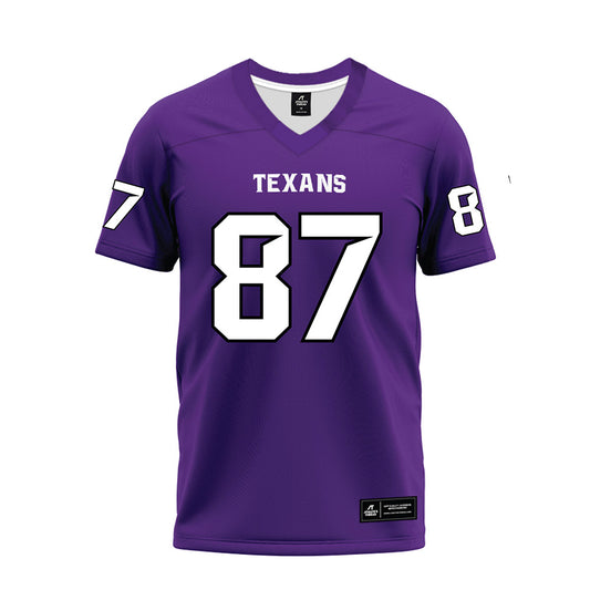 Tarleton State - NCAA Football : Wheeler Bowron - Purple Premium Football Jersey-0