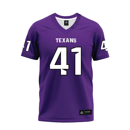 Tarleton State - NCAA Football : Reid Brass - Purple Premium Football Jersey-0