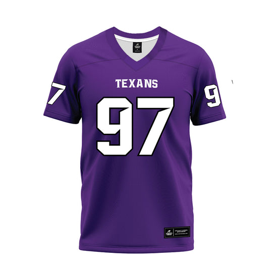 Tarleton State - NCAA Football : James Turrentine - Purple Premium Football Jersey-0