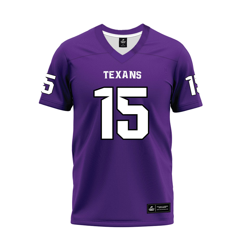 Tarleton State - NCAA Football : Jadan Aubert - Purple Premium Football Jersey-0