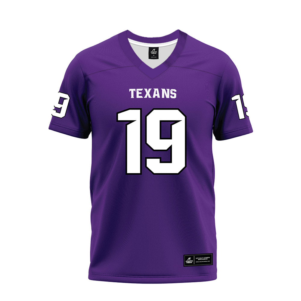 Tarleton State - NCAA Football : Trevon West - Purple Premium Football Jersey-0
