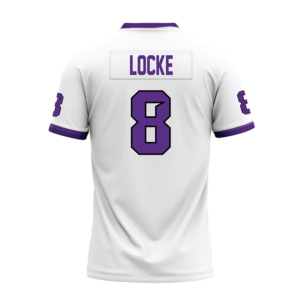 Tarleton State - NCAA Football : Braedyn Locke - White Premium Football Jersey-1