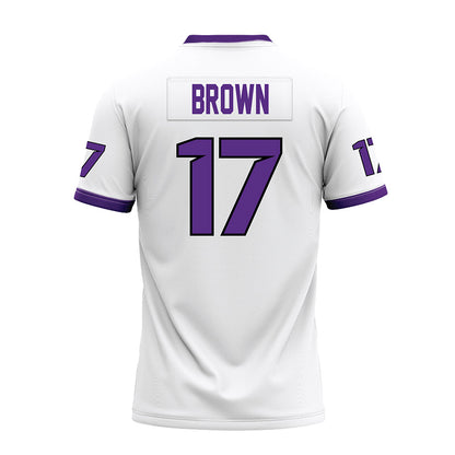 Tarleton State - NCAA Football : Kaleb Brown - White Premium Football Jersey-1