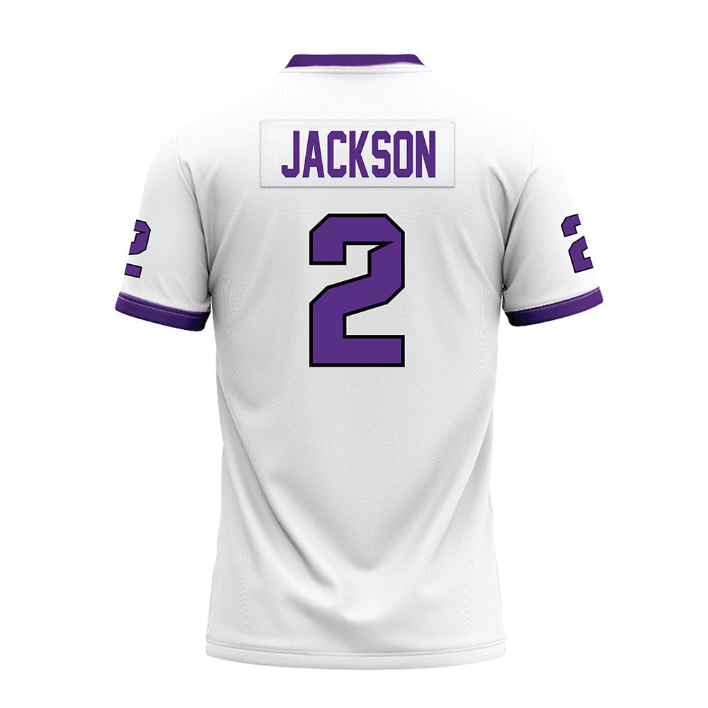 Tarleton State - NCAA Football : Cody Jackson - White Premium Football Jersey