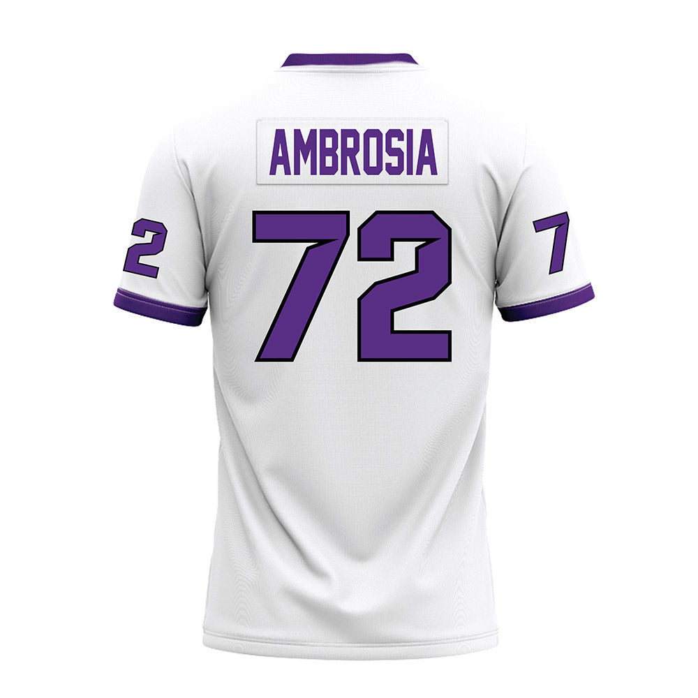Tarleton State - NCAA Football : Alec Ambrosia - White Premium Football Jersey-1