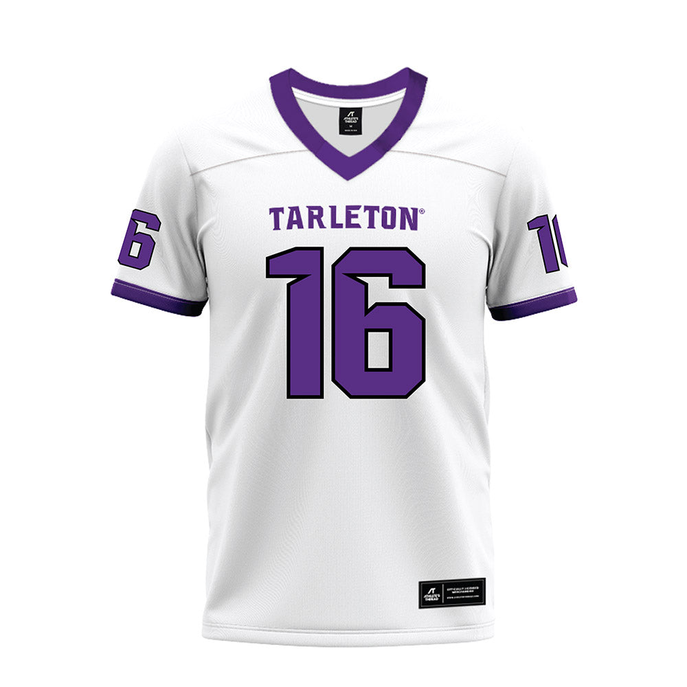Tarleton State - NCAA Football : Isaac Hall - White Premium Football Jersey-0