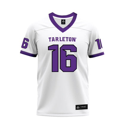Tarleton State - NCAA Football : Isaac Hall - White Premium Football Jersey-0