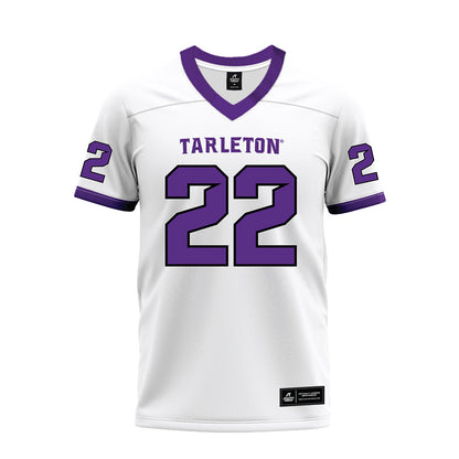 Tarleton State - NCAA Football : Miequle Brock - White Premium Football Jersey-0