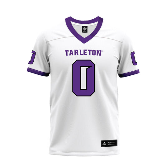 Tarleton State - NCAA Football : Maasai Gibson - White Premium Football Jersey-0