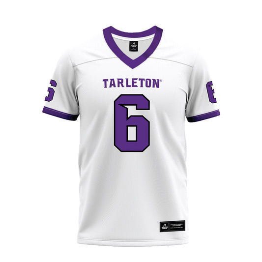 Tarleton State - NCAA Football : Caleb Lewis - White Premium Football Jersey-0