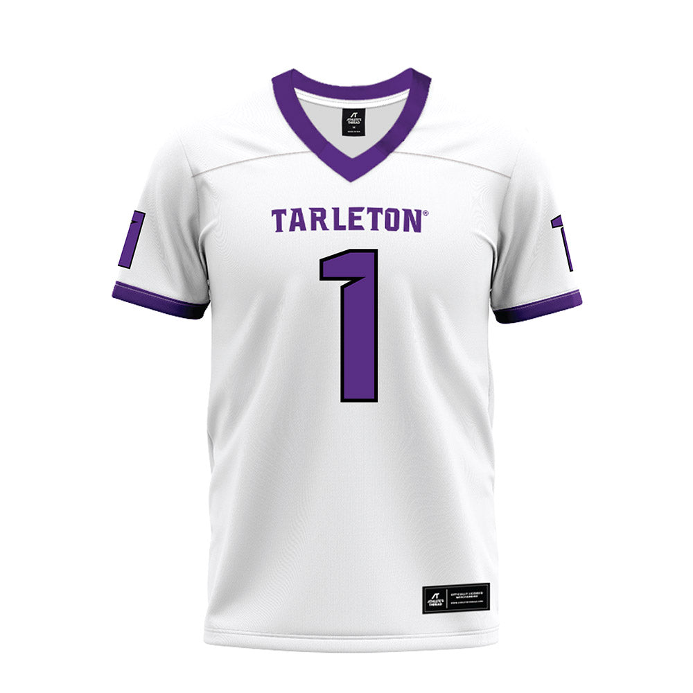 Tarleton State - NCAA Football : Jadan Aubert - White Premium Football Jersey-0