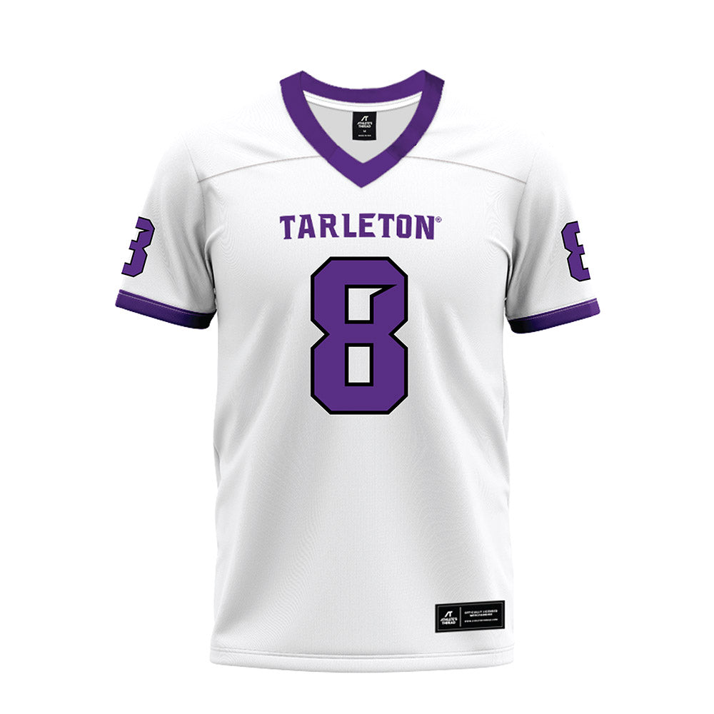 Tarleton State - NCAA Football : Braedyn Locke - White Premium Football Jersey-0