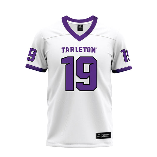 Tarleton State - NCAA Football : Trevon West - White Premium Football Jersey-0