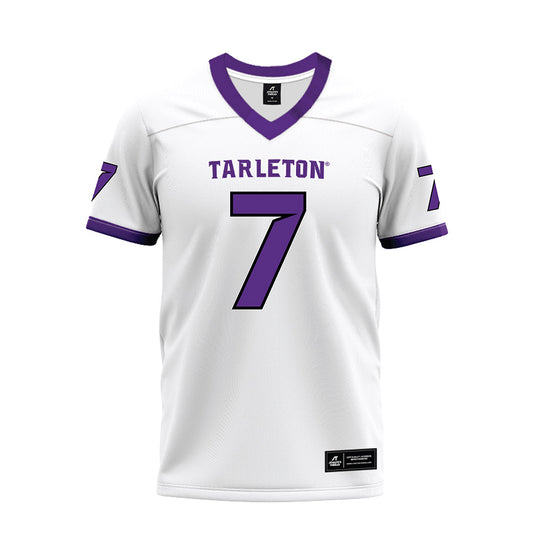 Tarleton State - NCAA Football : Mikey Henderson - White Premium Football Jersey