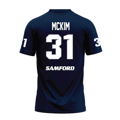 Samford - NCAA Football : Maddox McKim - Navy Premium Football Jersey-1