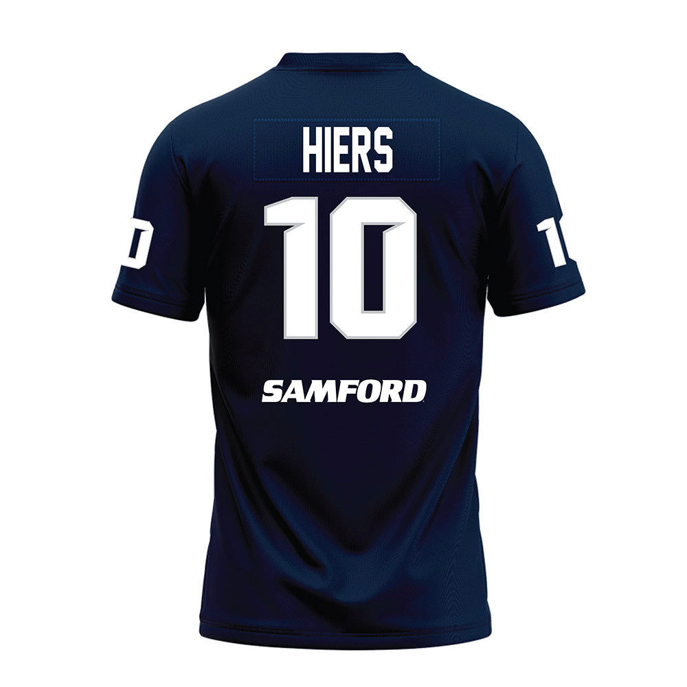 Samford - NCAA Football : Michael Hiers - Navy Premium Football Jersey-1