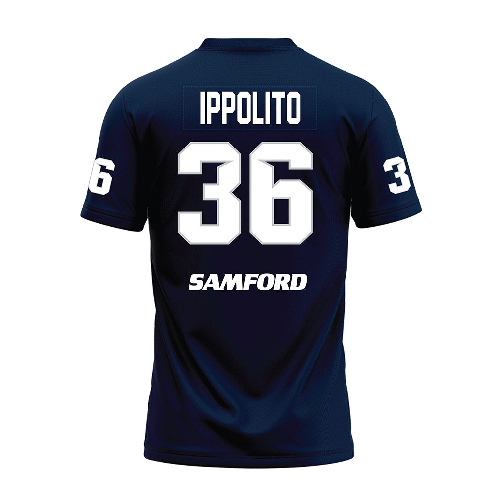 Samford - NCAA Football : Ty Ippolito - Navy Premium Football Jersey-1