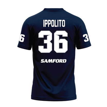 Samford - NCAA Football : Ty Ippolito - Navy Premium Football Jersey-1