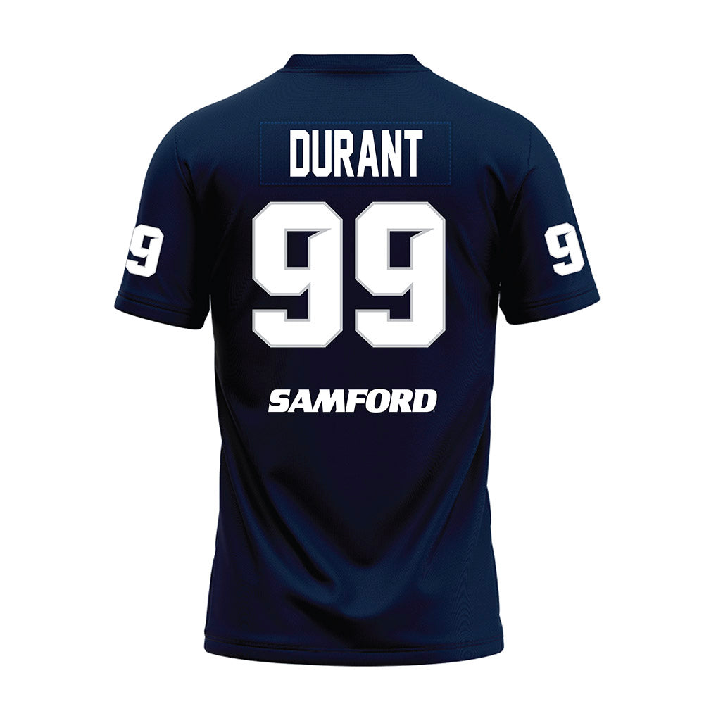 Samford - NCAA Football : Tyler Durant - Navy Premium Football Jersey-1