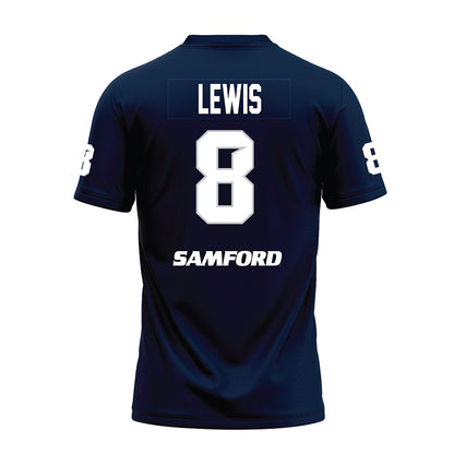 Samford - NCAA Football : Kyree Lewis - Navy Premium Football Jersey-1