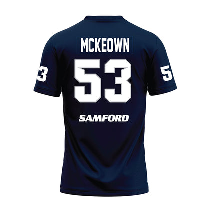 Samford - NCAA Football : Kaden McKeown - Navy Premium Football Jersey-1