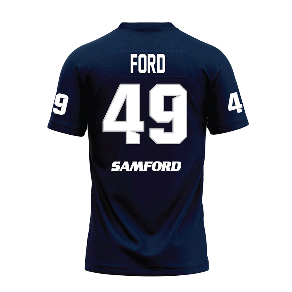 Samford - NCAA Football : Grayson Ford - Navy Premium Football Jersey-1