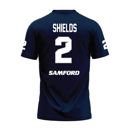 Samford - NCAA Football : Will Shields - Navy Premium Football Jersey-1
