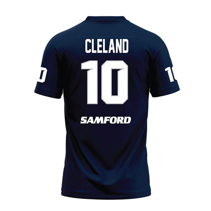 Samford - NCAA Football : Coulter Cleland - Navy Premium Football Jersey-1
