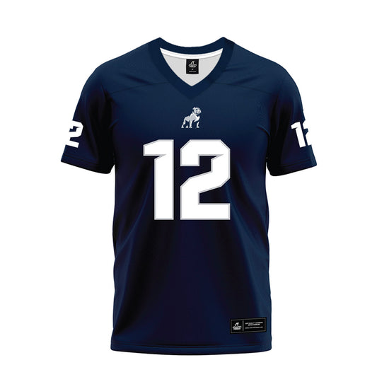 Samford - NCAA Football : Gardner Dunn - Navy Premium Football Jersey-0