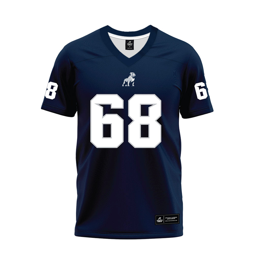 Samford - NCAA Football : Asher Harrelson - Navy Premium Football Jersey-0