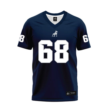 Samford - NCAA Football : Asher Harrelson - Navy Premium Football Jersey-0