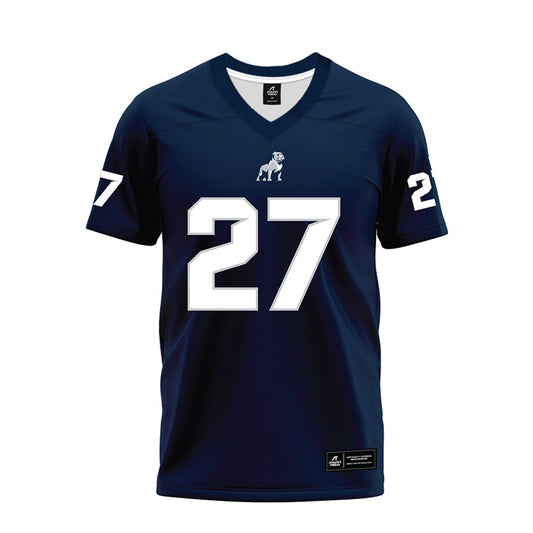 Samford - NCAA Football : Zamarcus Lindley - Navy Premium Football Jersey-0