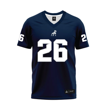 Samford - NCAA Football : Jake Garner - Navy Premium Football Jersey-0