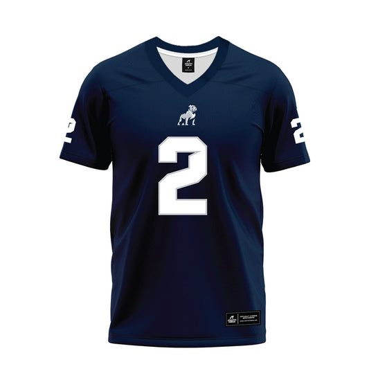 Samford - NCAA Football : David Yancey - Navy Premium Football Jersey-0