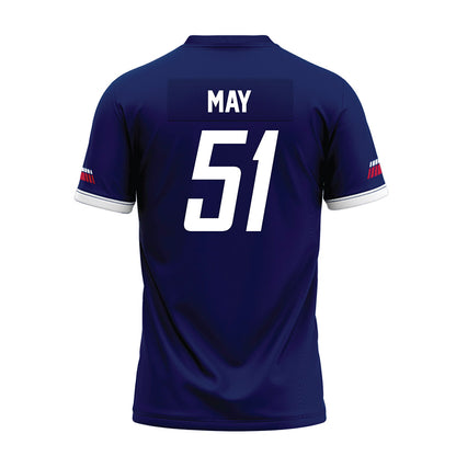 South Alabama - NCAA Football : Jordan May - Blue Premium Football Jersey-1