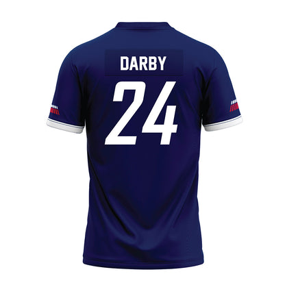 South Alabama - NCAA Football : Damyrion Darby - Blue Premium Football Jersey-1