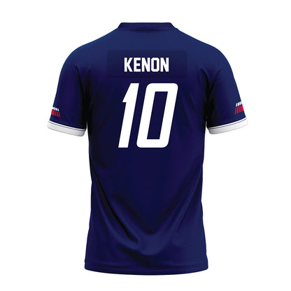 South Alabama - NCAA Football : Saivion Kenon - Blue Premium Football Jersey-1