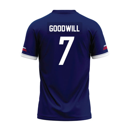 South Alabama - NCAA Football : Ty Goodwill - Blue Premium Football Jersey-1