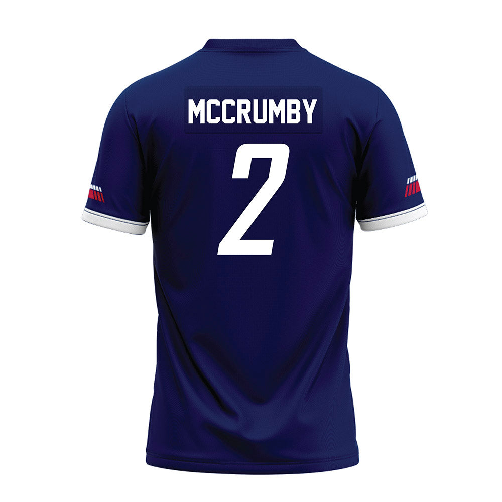 South Alabama - NCAA Football : Miller McCrumby - Blue Premium Football Jersey-1