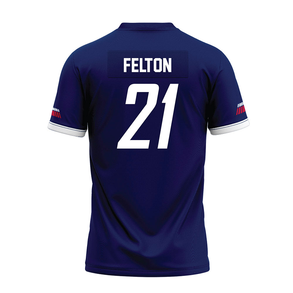 South Alabama - NCAA Football : Will Felton - Blue Premium Football Jersey-1
