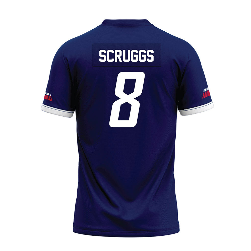 South Alabama - NCAA Football : Jordan Scruggs - Blue Premium Football Jersey-1