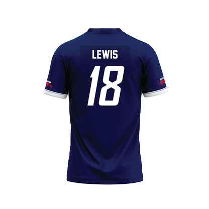 South Alabama - NCAA Football : Masey Lewis - Blue Premium Football Jersey-1