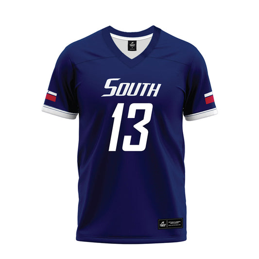 South Alabama - NCAA Football : Javon Ivory - Blue Premium Football Jersey-0
